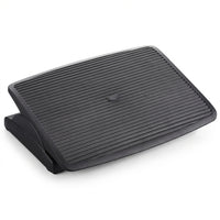 ShoppingAll Ergonomic Under Desk Footrest with Angle Adjustment - Black-Features an adjustable design that tilts from 0 to 30 degrees, allowing you to easily find the most comfortable angle to stretch your ankles and relax your legs while you work.