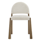 Modway - Hayley Tissu rembourré Fauteuil d’appoint de salle à manger - Crème en laiton-9