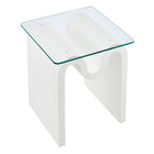 Modway Ondine Glass Top Side Table - White-7