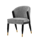 Manhattan Comfort - Lot de 2 chaises de salle à manger modernes Ola 54,5 cm en tissu chenille gris-10