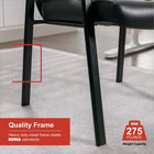 Staples Bonded Leather Guest Chair - Black-Transitional style in rich black finish for a versatile, professional look