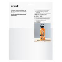 Cricut Waterproof 8.5" x 11" Sticker Set - White - 6 Pack-6 sheets Printable Vinyl 8.5 in x 11 in (21.6 cm x 27.9 cm), 6 sheets Vinyl Laminate 8.5 in x 11 in (21.6 cm x 27.9 cm)
