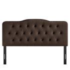Modway Annabel Stain-Resistant Performance Velvet King Headboard - Chocolate Brown-Assembly Required
