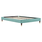 Modway Harlow Performance Velvet Full Platform Bed Frame - Mint-Full Platform Bed Frame