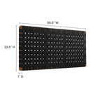 Modway - Sparta Weave Tête de lit complète murale en cuir végétalien - Noyer noir-6