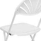 Flash Furniture HERCULES Series Plastic Fan Back Folding Chairs - White-Ventilated Fan Back