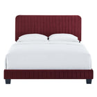 Modway Celine Channel Tufted Performance Velvet Full Bed - Maroon-Performance Velvet Upholstery