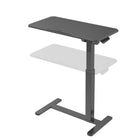 ShoppingAll Mobile OverBed Pneumatic Adjustable Laptop Stand with Hidden Caster Wheels - 31.5'' Tabletop - Black-8