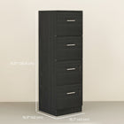 HOMCOM 4-Drawer Letter/A4 Locking Filing Cabinet - Black-Foot pads enhance floor protection
