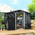 Outsunny 8' x 6' Outdoor Storage Shed-Sloped roof prevents water build-up
