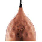 Modway Dimple 6.5" Bell-Shaped Pendant Light - Rose Gold-Adjustable Two-Core Braided Cable