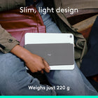 	 Logitech Keys-To-Go 2 Portable Wireless iPad Keyboard with Built-in Cover - Graphite-Built-in cover protects the compact keyboard from damage so you can stay productive all day long