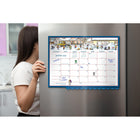 MotherWord 2026-2027 Deluxe Ultimate Family Fridge Calendar - 13-1/2" H x 18" W - French-Comes in an acid-free poly bag that can be re-used for storing art