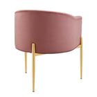 Modway Savour Tufted Performance Velvet Accent Chair - Dusty Rose-Assembly Required