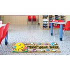 Ashley Productions The Original Fun Mat Mat Runner - 15.5" x 47" - Bee Themed Positive Sayings-Slip-Resistant and Durable: Heavy-duty rubber backing ensures safety and durability, perfect for high-traffic areas.