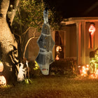 HOMCOM 55.9" Animated Hanging Mummy with Spider Web Halloween Decoration-Making howling sounds 