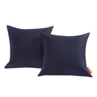 Modway Convene Outdoor Patio Pillow Set - Navy - Set of 2-Machine Washable Pillows