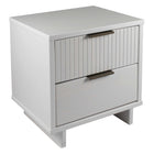 Manhattan Comfort Granville 18.11" Modern 2-Drawer Nightstand - White-Home Assembly Required. All Hardware Included