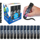 Kwik Stix Solid Tempera Paint Sticks - Black - 12/Pack - 12 Pack-These washable paints are non-toxic and nut, egg and gluten free