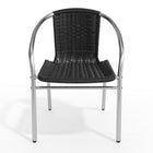 Flash Furniture – Chaise commerciale empilable en aluminium et en rotin noir, int/ext (TLH-020-BK-GG)-Les renforts transversaux offrent une stabilité supplémentaire