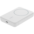 Belkin 5k Magnetic Wireless Power Bank + Kick Stand - White-Wirelessly charge an iPhone 16/15/14/13/12 device with up to 7.5W of power