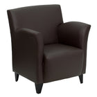 Flash Furniture – Fauteuil de réception en cuir souple Hercules Roman, brun (ZBROMANBRN)-Style contemporain