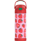 Thermos FUNtainer Vacuum Insulated Stainless Steel Water Bottle - 470mL - Strawberry Smiles-Thermos vacuum insulation technology for max temperature retention
