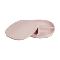 b.box Silicone Plate + Lid - Blush-Made from baby-safe platinum silicone