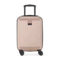 Bugatti Singapore Carry-on Hardside Luggage - Metallic Pink-Made from a durable blend of ABS and polycarbonate composite, perfect for travelers seeking both style and functionality