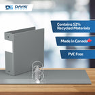 Davis Group Premium Economy Binder - Round Ring - 3" - Grey - 6 Pack-Ideal for Conferences, Reference, Colleges & Universities