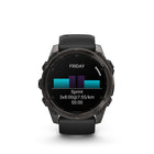 Garmin - fēnix 8 – 51 mm, saphir AMOLED, titane DLC gris carbone avec bracelet en silicone noir/gris galet-Votre score de préparation à l'entraînement est basé sur la qualité du sommeil, la récupération, la charge d'entraînement et l'état du VRC pour déterminer si vous êtes prêt à travailler dur et à récolter les fruits (les données présentées sont destinées à être une estimation précise des mesures suivies)