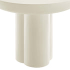 Modway Caspian 40" Round Concrete Dining Table - White-8
