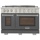 Kucht 48" KFX-X Series Pro Style Natural Gas Range - Stainless Steel/Cement Gray-New true simmer burners for precise low heat cooking