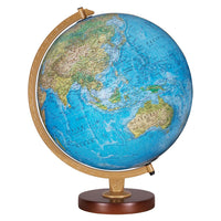 Replogle Livingston 12" Blue Ocean Illuminated Desk Globe - English-Approved cartography/ u.s. mapping by u.s. state department