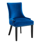 Modway Marquis Performance Velvet Dining Chairs - Navy - 2 Pack-Stain-Resistant Performance Velvet