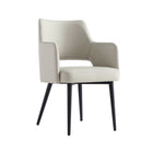 Manhattan Comfort Tremont 22.8" Modern Leatherette Upholstered Dining Arm Chair - Stone-Weight Capacity: 275 lb. Each
