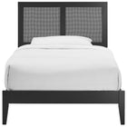 Modway Sirocco Rattan and Wood Twin Platform Bed - Black-9