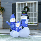 HOMCOM 4' Lit Inflatable Snowmen Christmas Decoration-Deflates for easy storage (when you're not dazzling your neighbours) 
