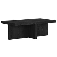 Hudson&Canal Elna 44"W Rectangular Coffee Table - Black Grain-A contemporary Scandinavian design for your living room, den, and more