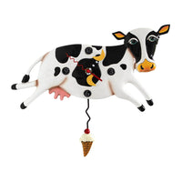 Enesco Allen Designs Bessy Cow Whimsical Pendulum Wall Clock-From the Allen Designs collection, created by Michelle Allen