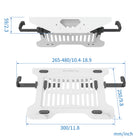 ShoppingAll VESA Laptop Mount Tray for Monitor Arms and Stands - White-Notebook Arm Mount Tray Fits 75 x 75 and 100 x 100 VESA Mount Holes Fully Secures Laptop - 
