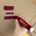 Pentel Permanent Marker - Extra Bold Chisel Tip - Red Ink - 6 Pack-Robust aluminium barrel