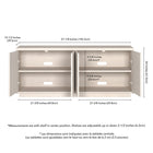 Hudson&Canal Hanson TV Stand for TV's up to 65" - Alder White-8