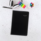 AT-A-GLANCE 2027 Weekly Appointment Book - 11" H x 8" W - Black - Bilingual-Simulated leather cover in black