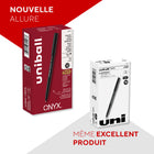 uni-ball – Stylos à bille roulante ONYX – 0,7 mm – noir – paquet de 12  -Les stylos à bille à séchage rapide produisent des traits nets et précis pour une écriture complexe, vous permettant d’écrire sans effort et sans bavures