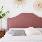 Modway Lucia Performance Velvet King/California King Headboard - Dusty Rose-3 Mounting Positions