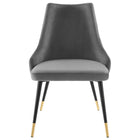 Modway Adorn Tufted Performance Velvet Dining Side Chair - Grey-Chair Weight Capacity: 300 lbs.