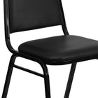 Flash Furniture HERCULES Series Trapezoidal Back Stacking Banquet Chair in Black Vinyl - Black Frame - 4 Pack-CA117 Fire Retardant Foam