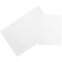 JAM Paper - Chemises de présentation à deux pochettes en papier cartonné colouré mat de qualité supérieure - blanc - 6/paquet-Couleur blanche