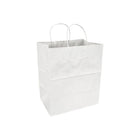 Eddie's - Sacs à provision en papier recycle - 10 po x 7 po x 12 po - Blanc - Paquet de 100-Nos sacs cabas en papier blanc ont un grammage de 120 g/m2
